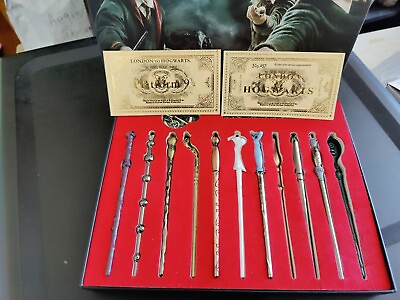 #ad New Harry Potter11 Magic Wands And 2 Tickets Cards Great Gift Box Set