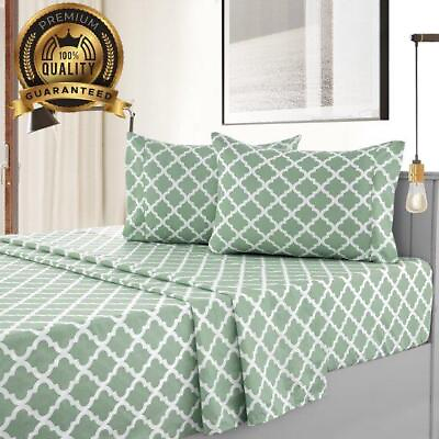 #ad Premium Quality Luxury Fashion 4PC Cozy Flannel Bed Sheet Set Ultra Soft 7789