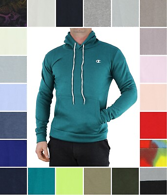 #ad Champion Men#x27;s Hoodie Sweatshirt Brushed Fleece Knit Pullover 100% Polyester