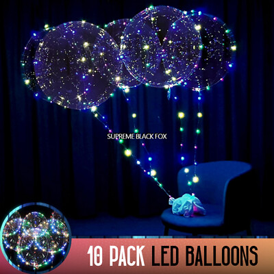 #ad 10PCS LED Light Up BoBo Balloons 20quot; Bubble Party Wedding Christmas Decoration