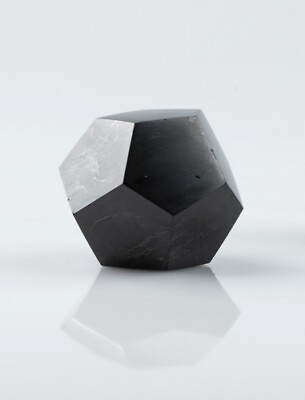 #ad Platonic solids Shungite polished dodecahedron 40mm EMF protection Karelia 157quot;