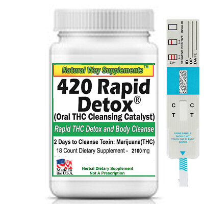 Rapid THC Detox 48 Hours to Cleanse UrineBloodSalivaDigestive 1 Test strip
