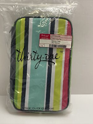 #ad Thirty One Glamour Case Preppy Pop NEW Make Up Toiletry Case