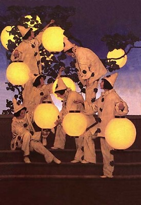 The Lantern Bearers by Maxfield Parrish Art Print