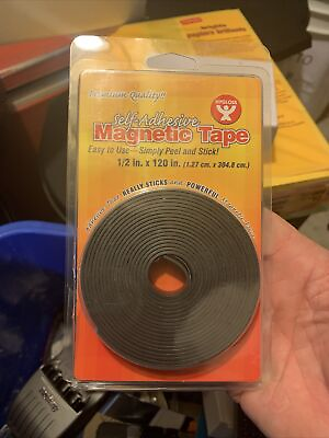 #ad New Hygloss Products HYX61410 Magnetic Tape Self Adhesive 1 2 Inch X 120 Inch
