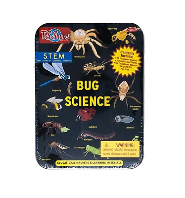 T.S. SHURE Bendon Bug Science Educational Magnets Tin Learn STEM