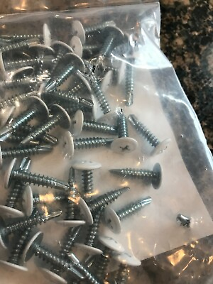 #ad 1000 Phillips Modified Truss Head #8 x 3 4 Self Tapping Screws WHITE Zinc