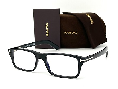 #ad Tom Ford FT5663 001 Black Demo Lenses 53mm Eyeglasses TF5663
