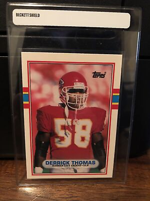 1989 Topps Traded Derrick Thomas Rookie Football Card #90T NM Mint FREE SHIPPING