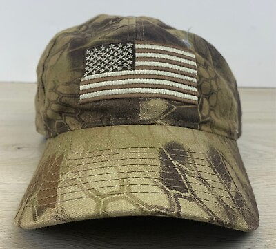 #ad USA Camo Hat Camo Green Adjustable Adult OSFA Adjustable Cap USA America Hat