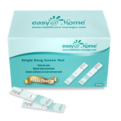 15 Pack Easy@Home Single Marijuana THC Drug Screen Test EDTH 114:15