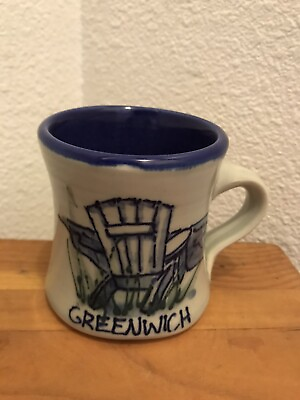 #ad Great Bay Pottery Mug Greenwich. Not A Chip Just How The Glaze Lays.