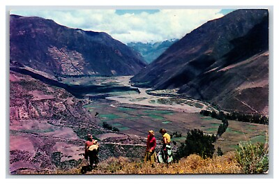 #ad Valley of Pisac Peru Panagra Airlines Issued UNP Chrome Postcard U12