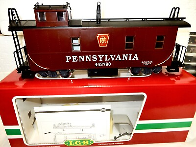 LGB G Scale #43790 Pennsylvania Long Lighted Drovers Caboose Metal Wheels lnwthb