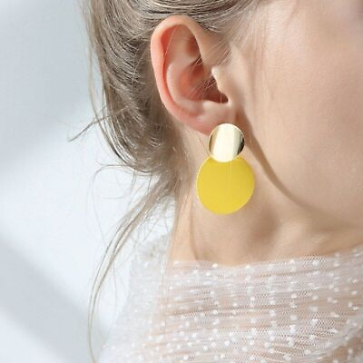 #ad #ad Women Round Statement Earring Irregular Stud Earrings Fashion Ear Dangle 1Pair