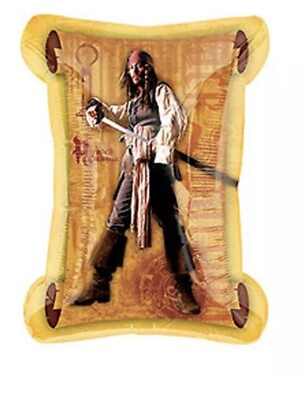 #ad 2 Pirates of the Caribbean 34quot; Mylar Foil Balloon Super ShapeParty Decoration