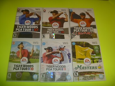 Tiger Woods PGA Tour Golf Games Nintendo Wii Tested Works Great Case