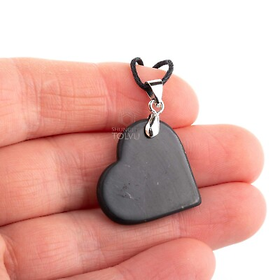 #ad Noble Shungite pendant quot;Lovablequot; Authentic shungite stone necklace heart Tolvu