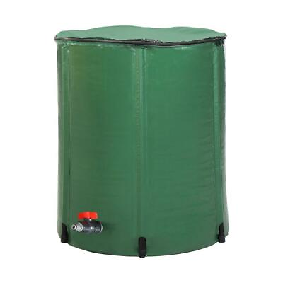 100 Gallon Rain Barrel Folding Garden Water Collection Tank Storage With Scal US
