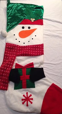 #ad Large Snowman Christmas Stocking