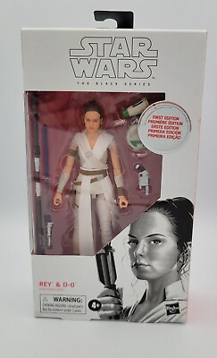 #ad Star Wars Black Series REY amp; D O 6” Figure 1st Edition White Box #91