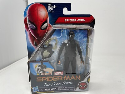 #ad Marvel SPIDER MAN Far From Home STEALTH SUIT Night Monkey 6in Figure Hasbro NEW