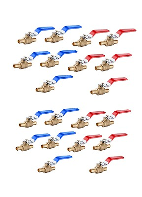 #ad EFIELD 20PCS 1 2quot; PEX FULL PORT SHUT OFF BALL BRASS VALVE HOT AND COLD NO LEAD