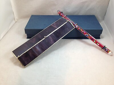 New Art Stained Glass Kaleidoscope with Case Wand in Original Box