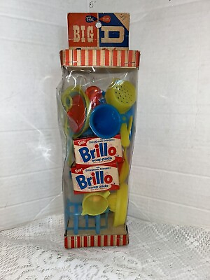 #ad #ad Vintage Girls 1950#x27;s Baby Bottles Dishes amp; Brillo Pads Childs Toy Set NOS {A4}