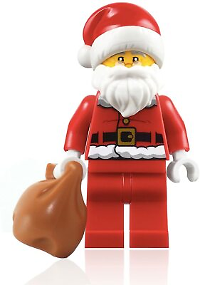 #ad LEGO Santa Claus w Glasses Christmas Holiday Advent Minifigure 60155 Brand New