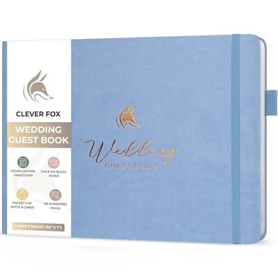 #ad Wedding Guest Book – Illustrated Wedding Guestbook for Notes amp; Light Blue