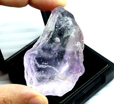 #ad Natural Purple African Amethyst Untreated Specimen FACET Certified Rough 295 Ct