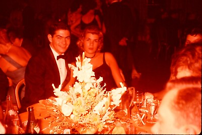 1960 PRETTY YOUNG WOMAN MAN WEDDING GUESTS 1960#x27;s Vintage 35mm Slide QTR20