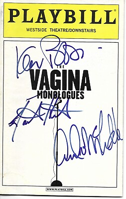 Clark Leo and Phillips sign quot;Vagina Monologuesquot; Playbill