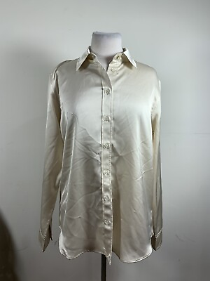 #ad Polo Ralph Lauren Womens Ivory Shirt Size L $145