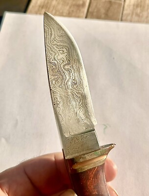 #ad Master Knifemaker JR Rodebaugh Custom Hunting Knife. Beautiful Damascus Steel.