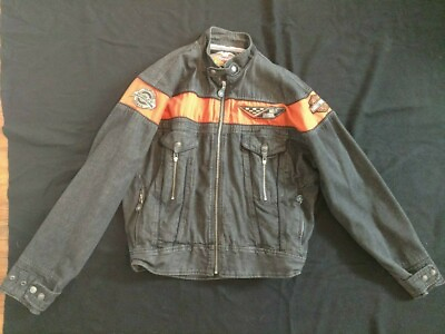 Harley Davidson Jacket Vintage Riding Denim Classic HD Racing Team XXL