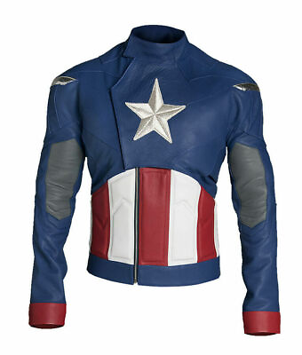 Avengers Endgame Captain America Leather Jacket Costume