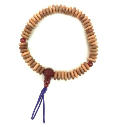 #ad 8mm Indian sandalwood Beads Red Agate Bracelet Rosary Juzu Mala beads for Men