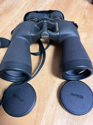 Nikon Binoculars 12x50 5° H7.0×W7.7×D2.5in Black With Leather Case