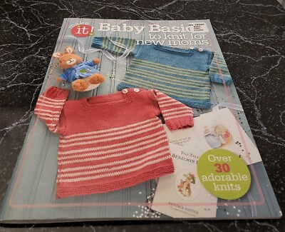 #ad CC2 GO CRAFTY 2013 BABY BASICS TO KNIT FOR NEW MOMS KNIT PATTERN LEAFLET