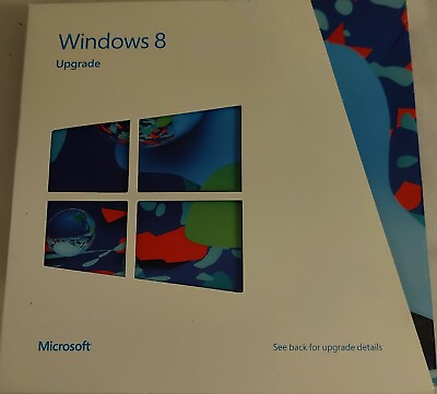 Windows Win 8 32 64 Bit Enlgish VUP DVD Upgrade 3ZR 0001 Rare Find NEW OPEN BOX