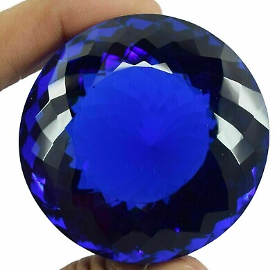 #ad 500 Ct AAA Certified Natural Brazilian Blue Topaz Big Size Round Loose Gemstone