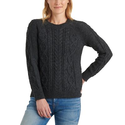 LUCKY BRAND NEW Women#x27;s Cable Knit Wrap Sweater Top TEDO