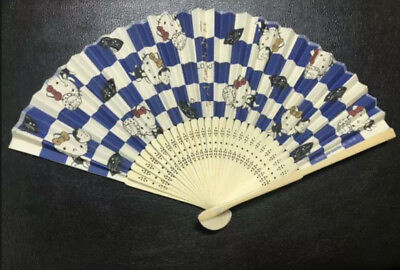Hello Kitty Folding Fan Limited Kyoto Official License Made In Japan