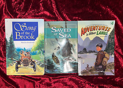 Abeka 4th Grade Readers Lot of 3 Song Of Brook Saved @ Sea Adventures In Other