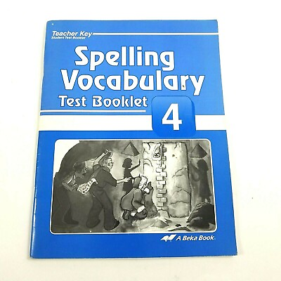 Abeka Spelling Vocabulary Test Booklet Answer Key 4th Grade Book