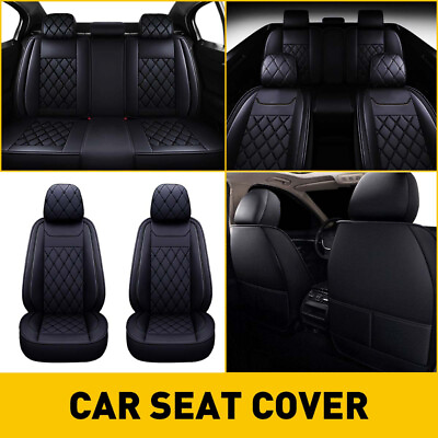 Full Set Car Seat Covers Leather For 2007 2021 Chevy Silverado GMC Sierra 1500