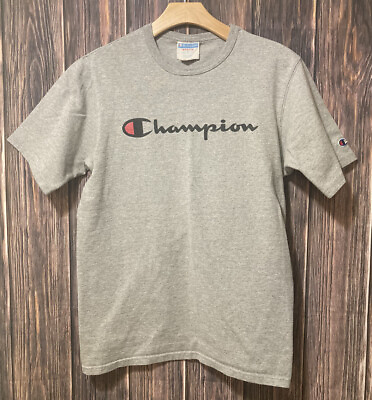 #ad Vintage 70#x27;s 80#x27;s Champion Grey Single Stitch Tee Shirt Size Medium