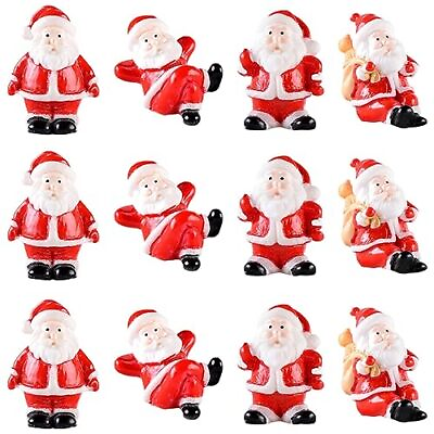 #ad Miniature Christmas Figurines 12pcs Miniature Christmas Figurines Santa Claus...